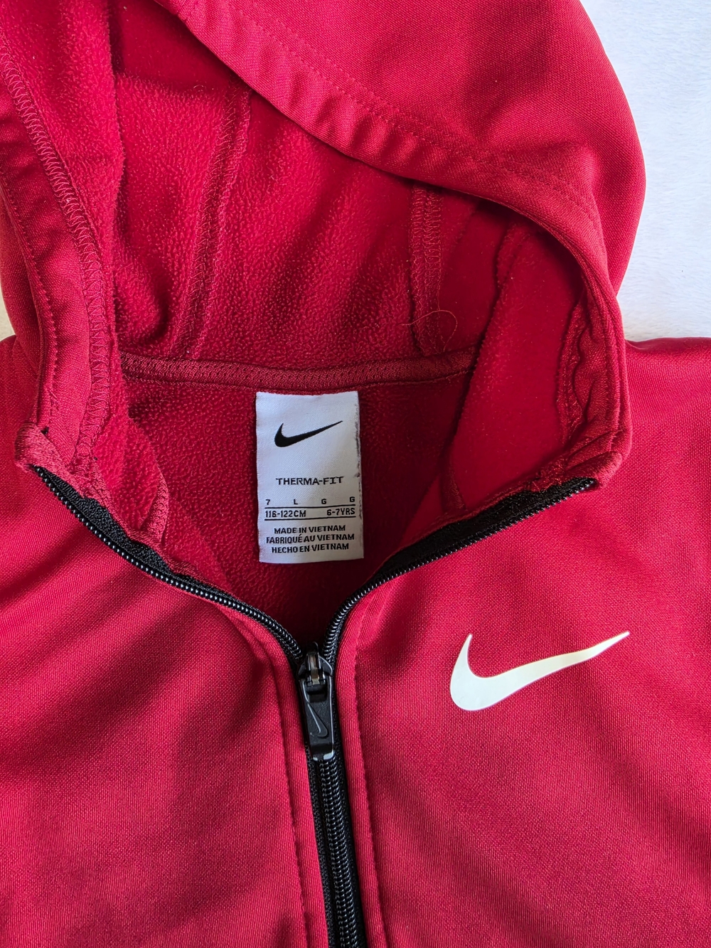 Nike Red & Black Kids Hoodie Zip Tracksuit Set - Picture 3 of 8